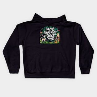 Earth day, may the forest be with you Kids Hoodie